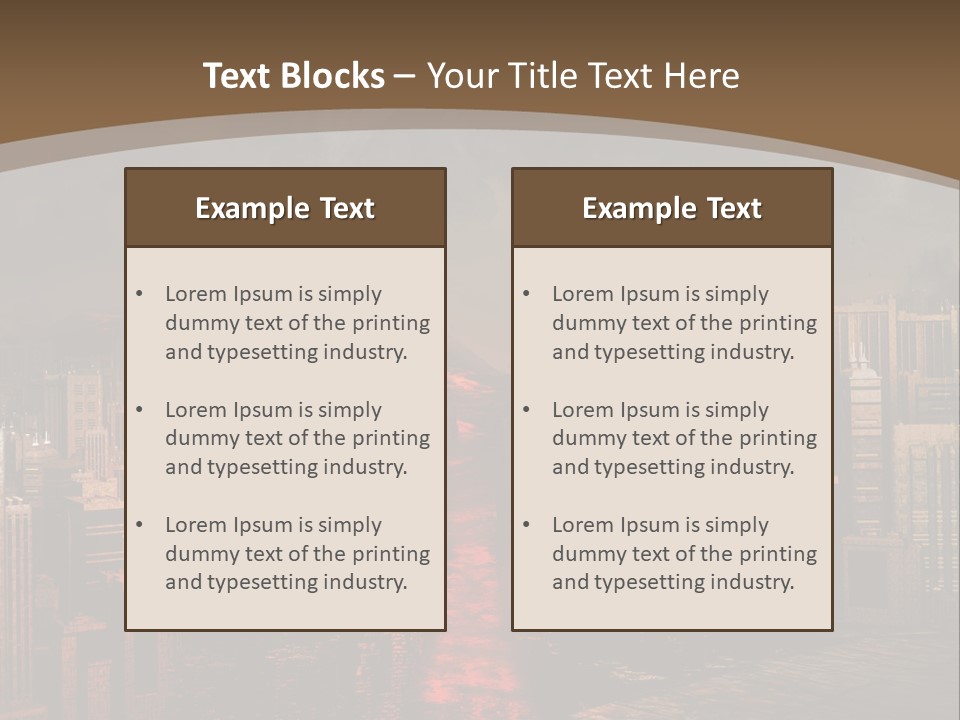 Eruption Dust City PowerPoint Template