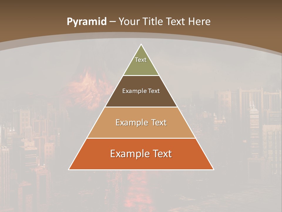 Eruption Dust City PowerPoint Template