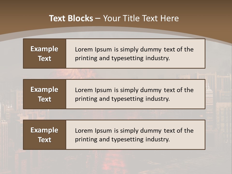 Eruption Dust City PowerPoint Template