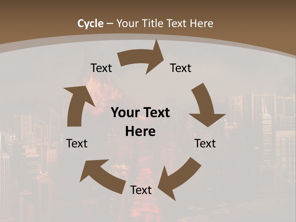 Eruption Dust City PowerPoint Template
