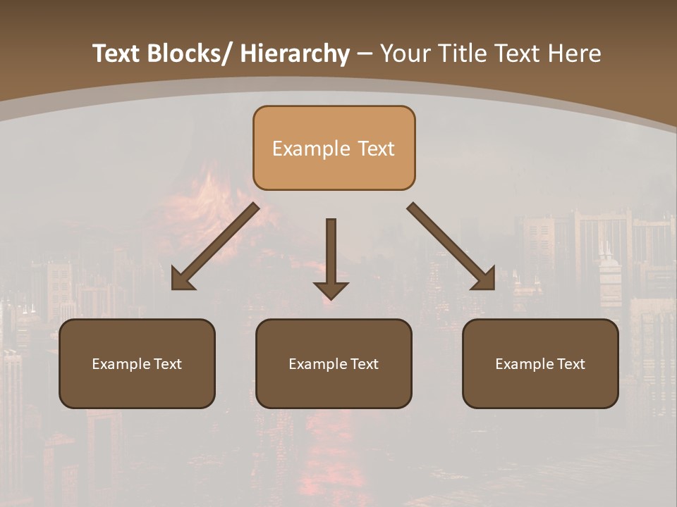 Eruption Dust City PowerPoint Template