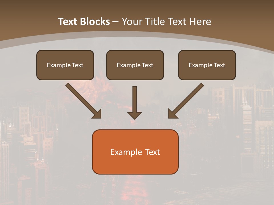 Eruption Dust City PowerPoint Template