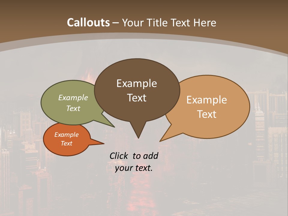 Eruption Dust City PowerPoint Template