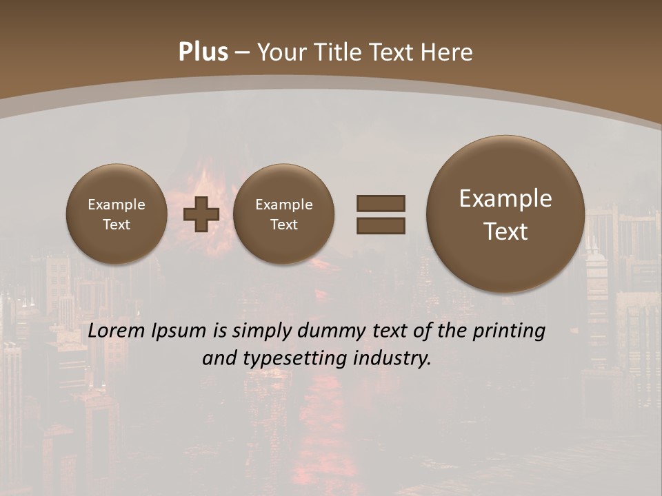 Eruption Dust City PowerPoint Template