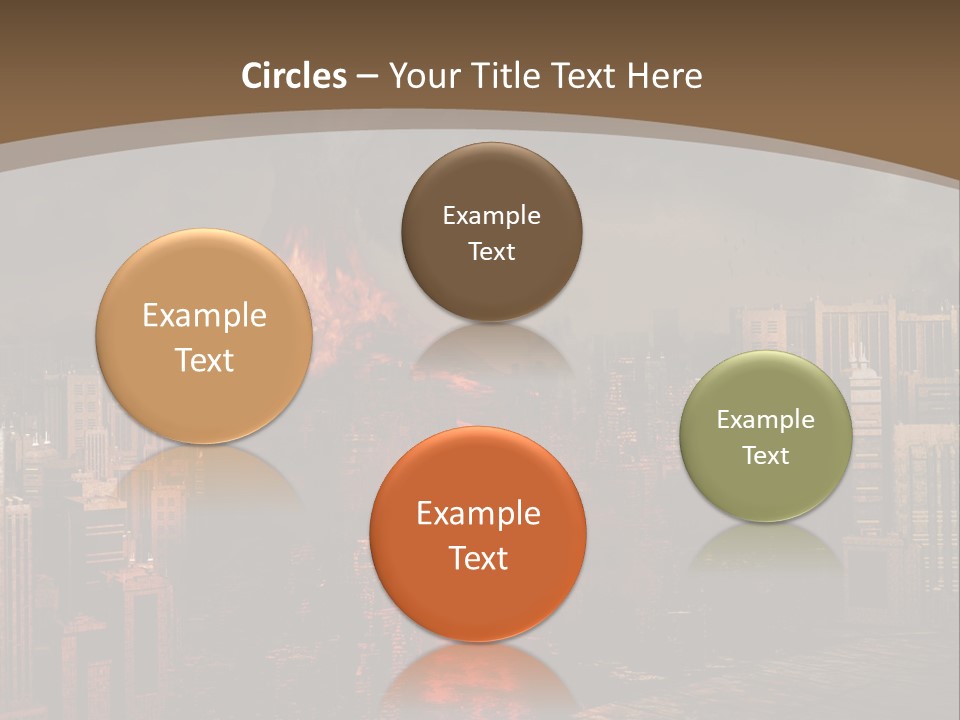 Eruption Dust City PowerPoint Template