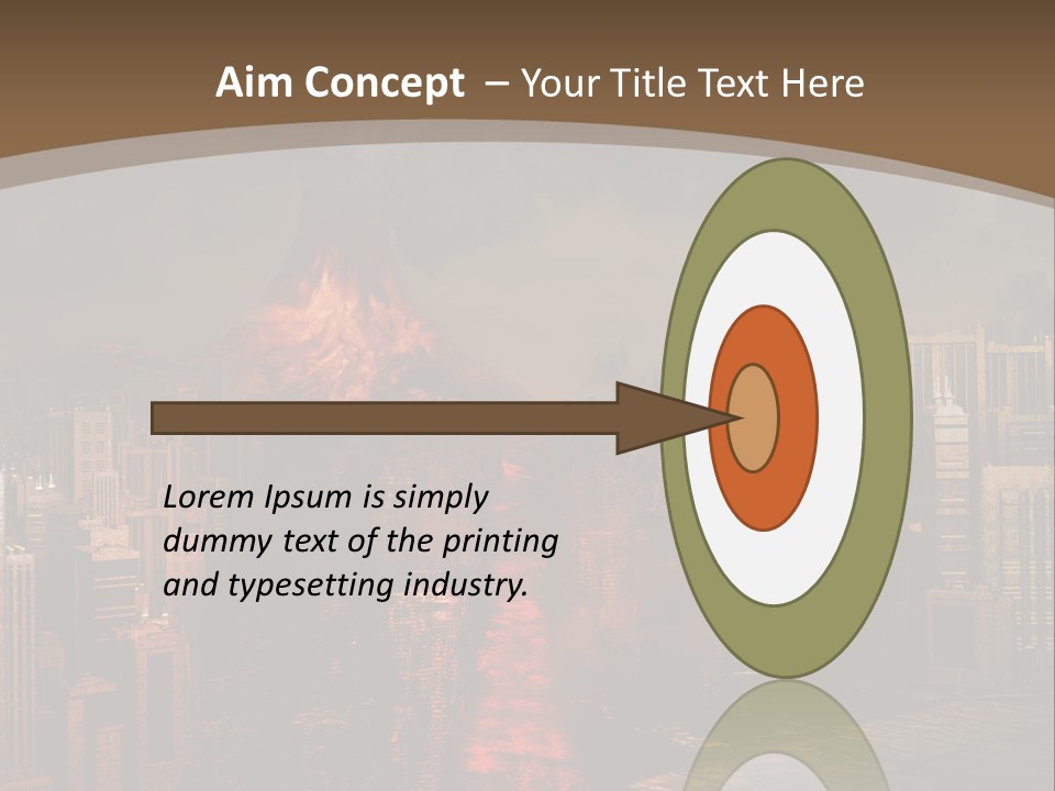 Eruption Dust City PowerPoint Template