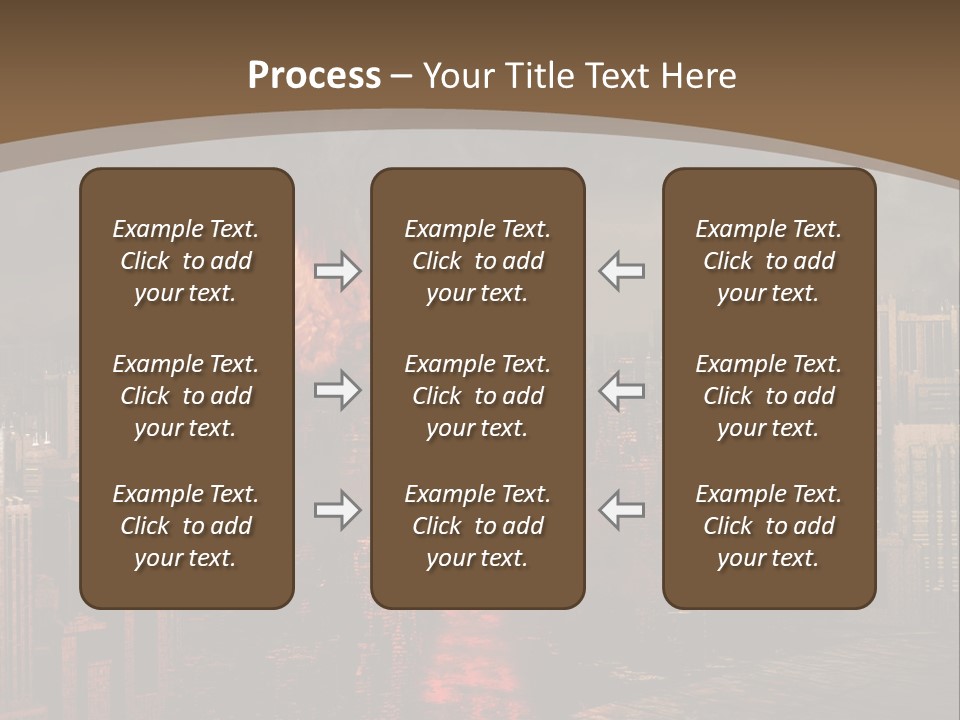 Eruption Dust City PowerPoint Template