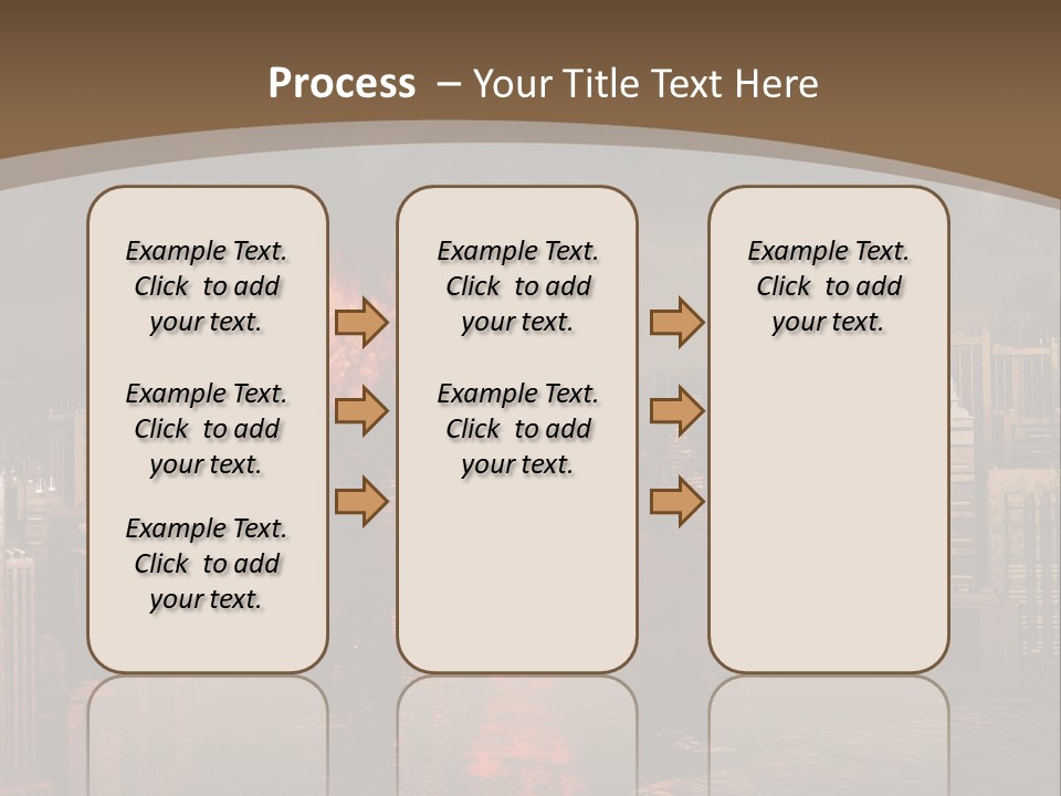 Eruption Dust City PowerPoint Template