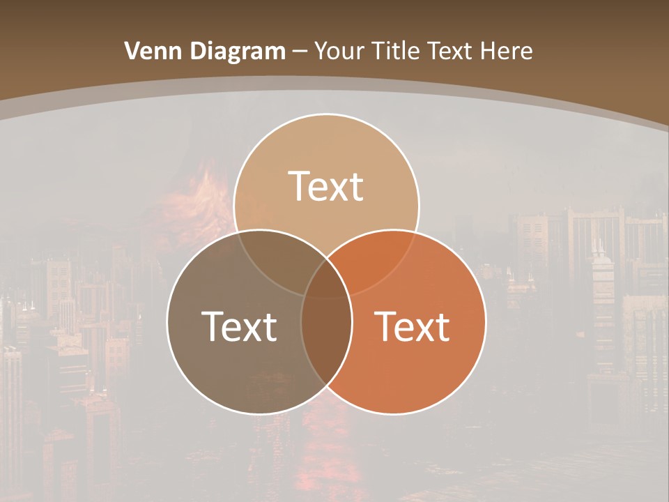 Eruption Dust City PowerPoint Template