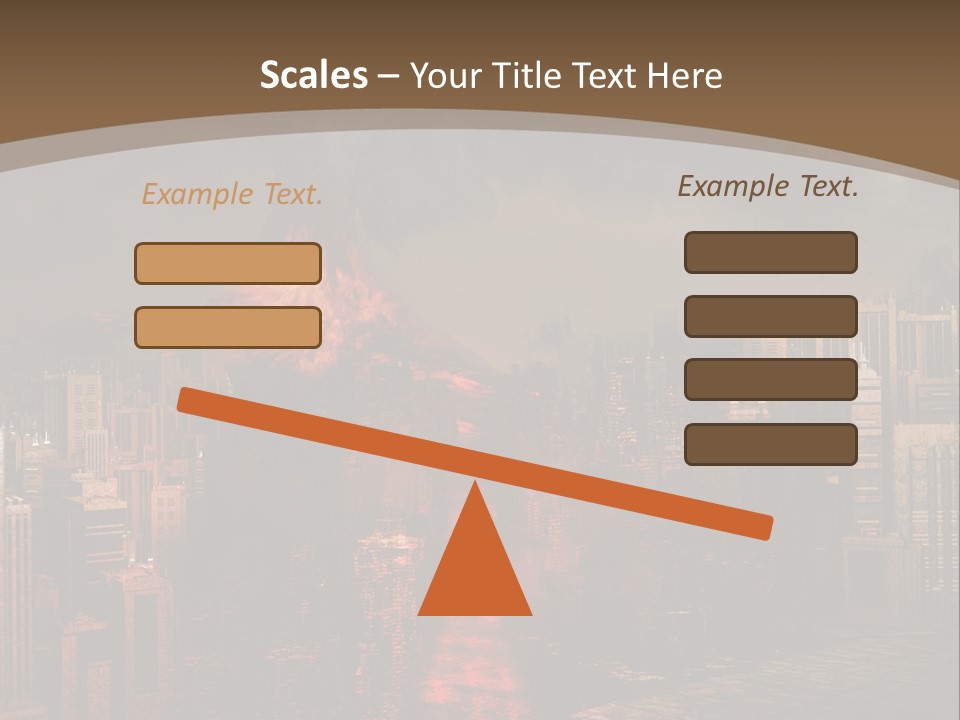 Eruption Dust City PowerPoint Template