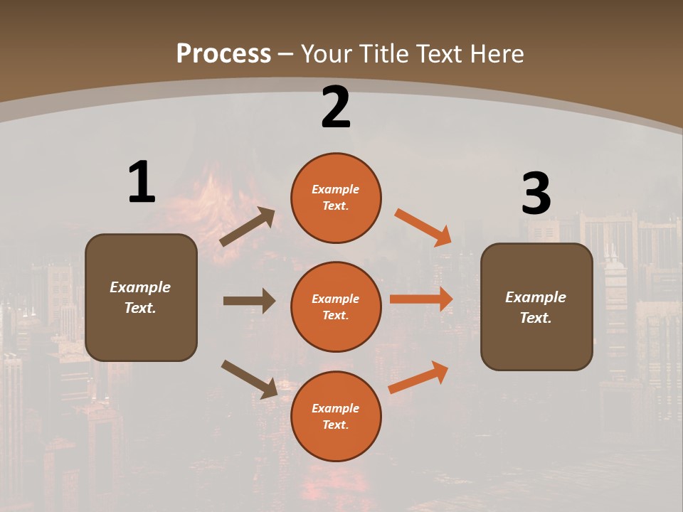 Eruption Dust City PowerPoint Template