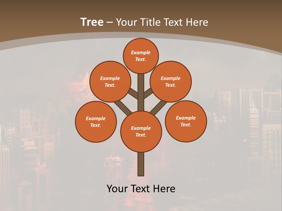 Eruption Dust City PowerPoint Template