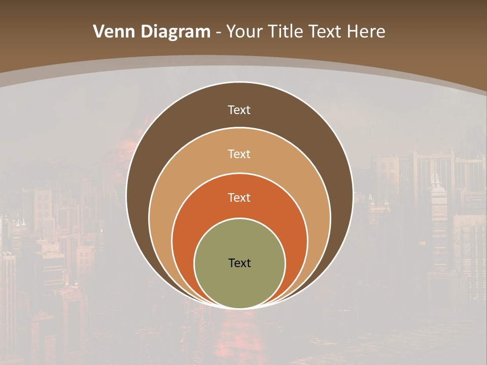 Eruption Dust City PowerPoint Template