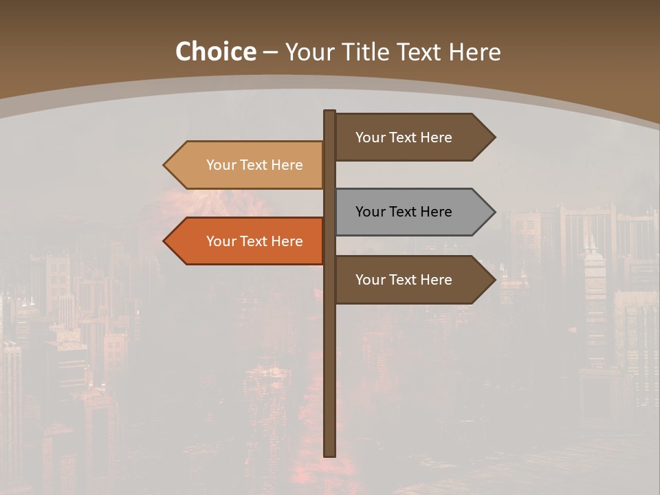 Eruption Dust City PowerPoint Template