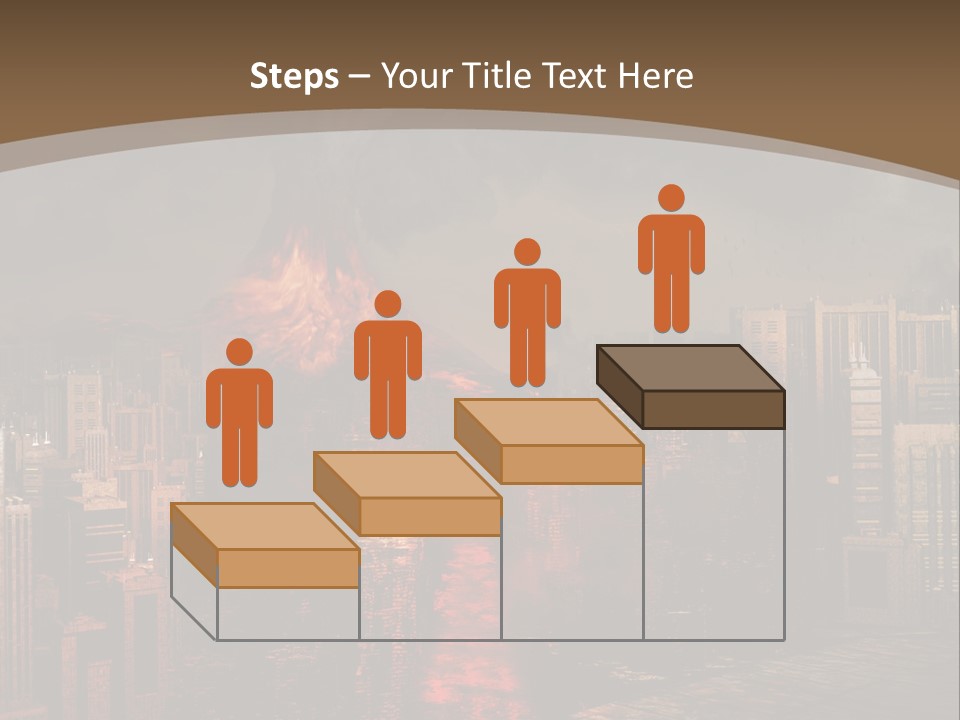 Eruption Dust City PowerPoint Template