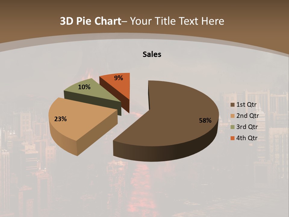 Eruption Dust City PowerPoint Template