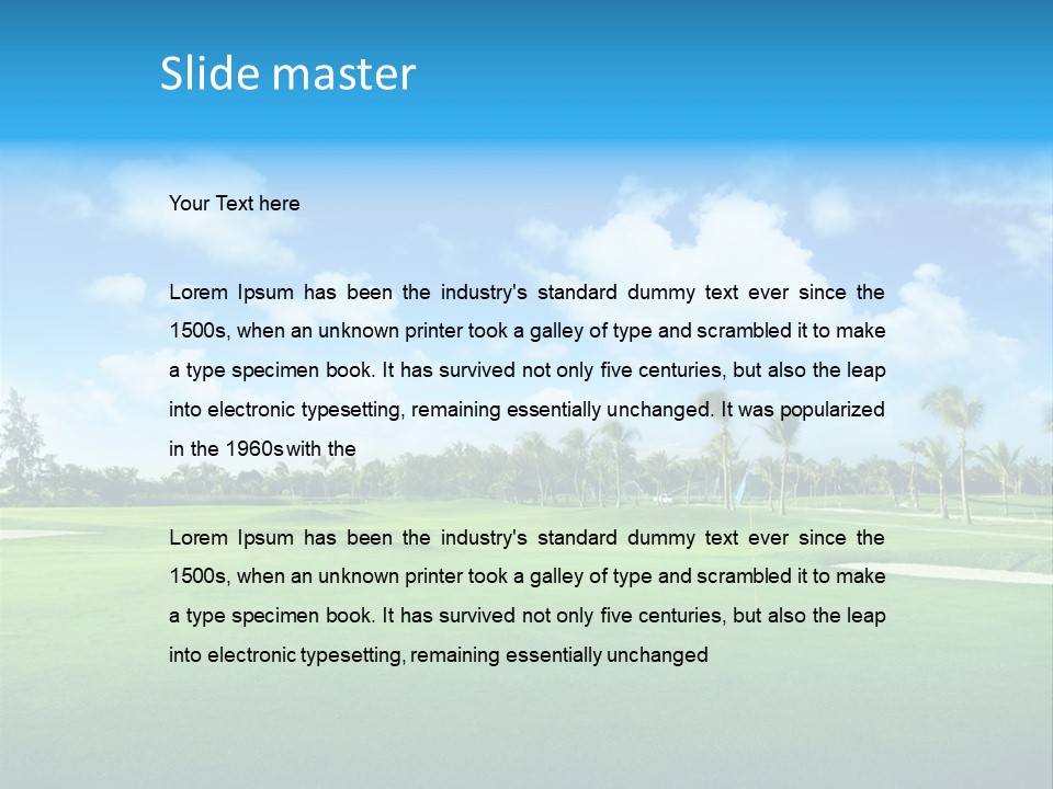 Outdoor Green Sport PowerPoint Template