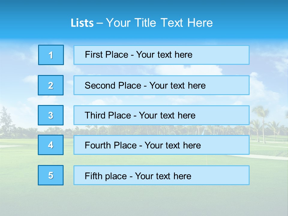 Outdoor Green Sport PowerPoint Template
