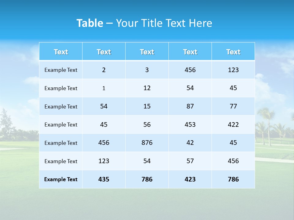 Outdoor Green Sport PowerPoint Template
