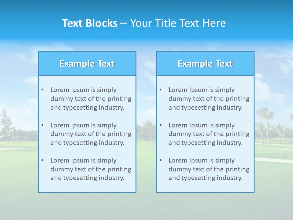 Outdoor Green Sport PowerPoint Template