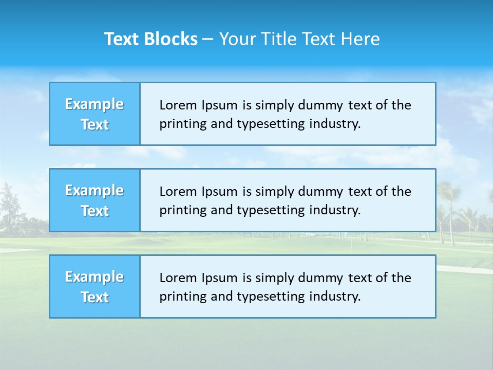 Outdoor Green Sport PowerPoint Template