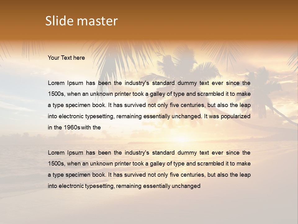 Sunlight Coconut Caribbean PowerPoint Template