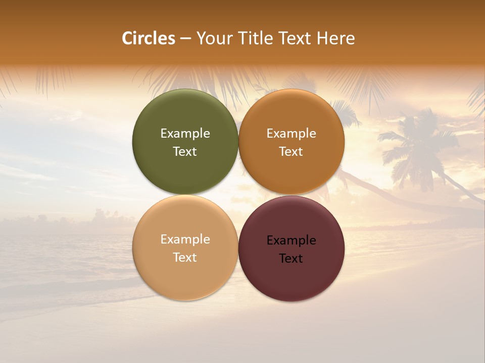 Sunlight Coconut Caribbean PowerPoint Template