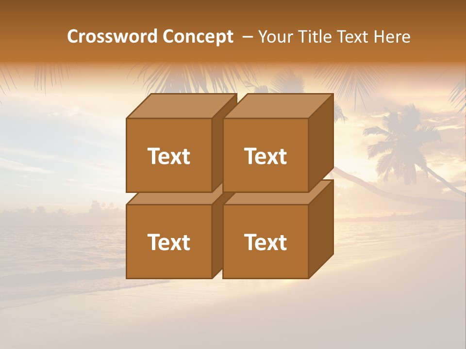 Sunlight Coconut Caribbean PowerPoint Template