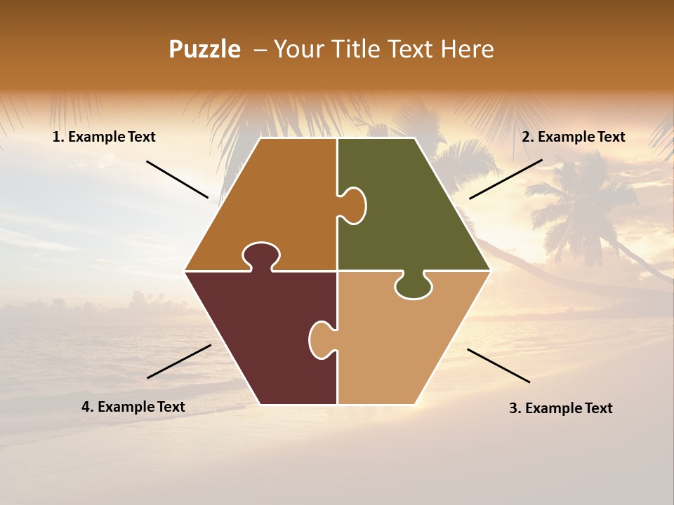 Sunlight Coconut Caribbean PowerPoint Template