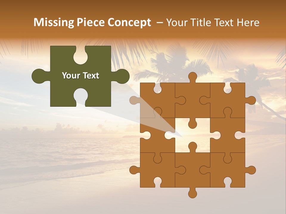 Sunlight Coconut Caribbean PowerPoint Template