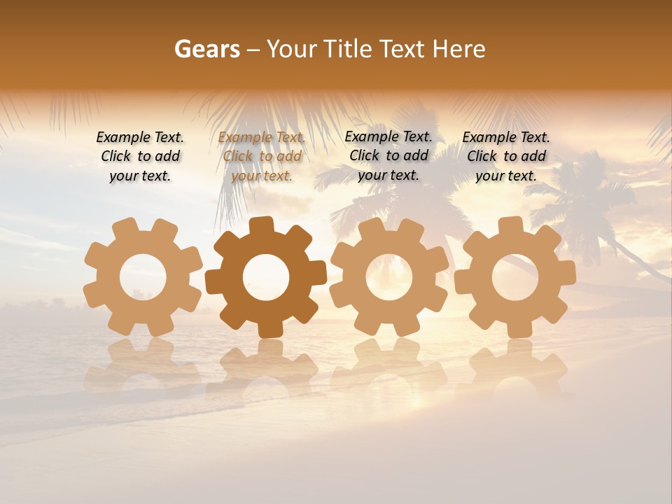 Sunlight Coconut Caribbean PowerPoint Template