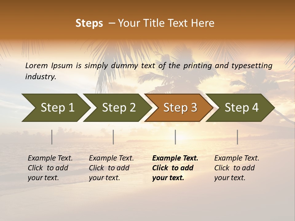 Sunlight Coconut Caribbean PowerPoint Template
