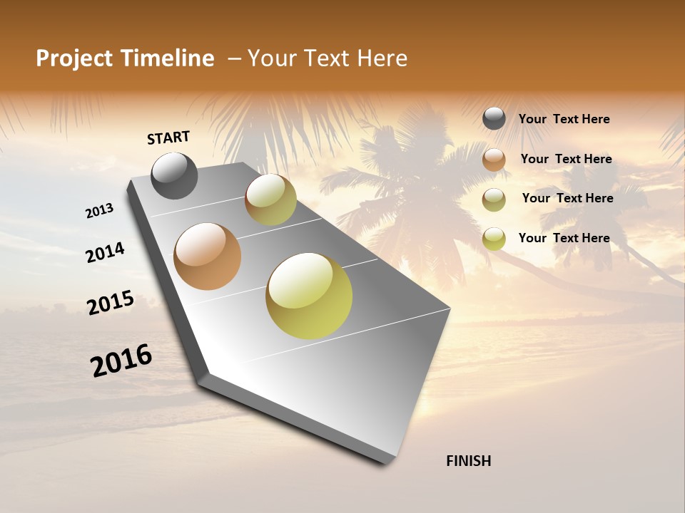 Sunlight Coconut Caribbean PowerPoint Template
