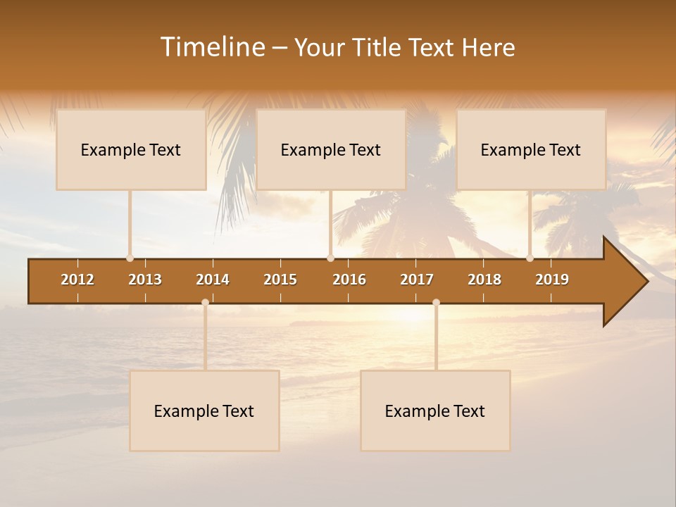 Sunlight Coconut Caribbean PowerPoint Template