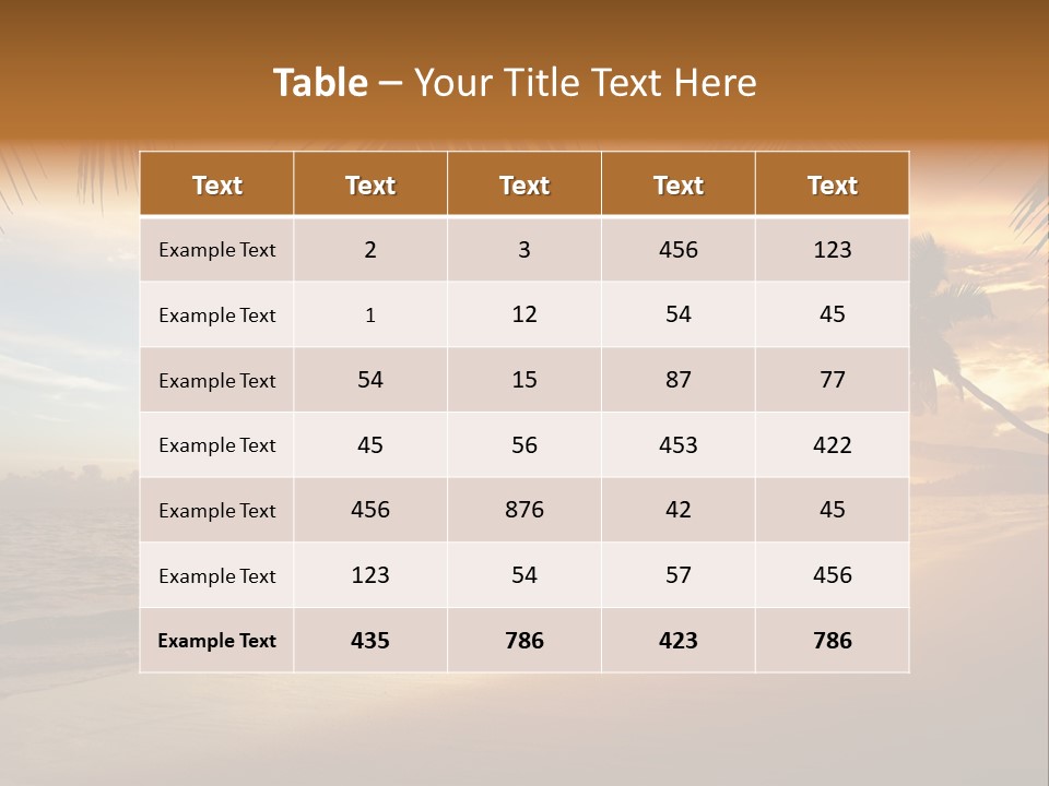 Sunlight Coconut Caribbean PowerPoint Template