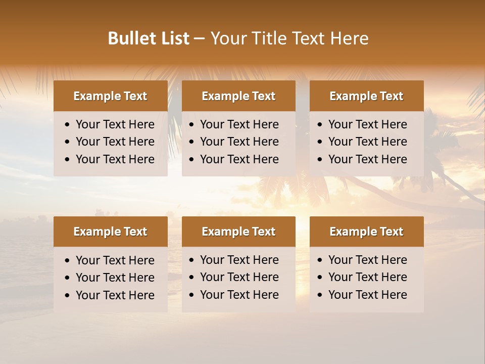 Sunlight Coconut Caribbean PowerPoint Template