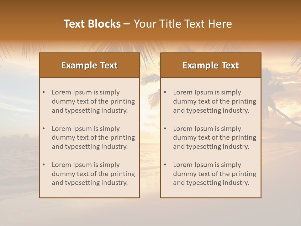 Sunlight Coconut Caribbean PowerPoint Template