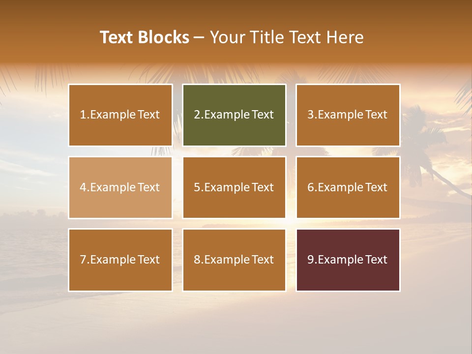 Sunlight Coconut Caribbean PowerPoint Template