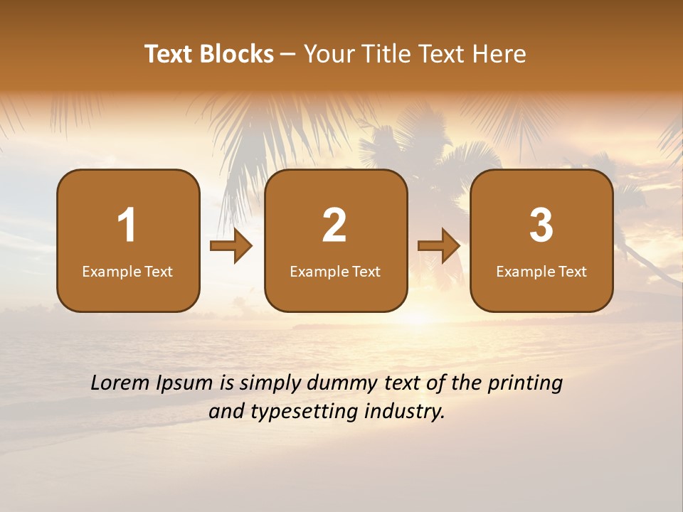 Sunlight Coconut Caribbean PowerPoint Template