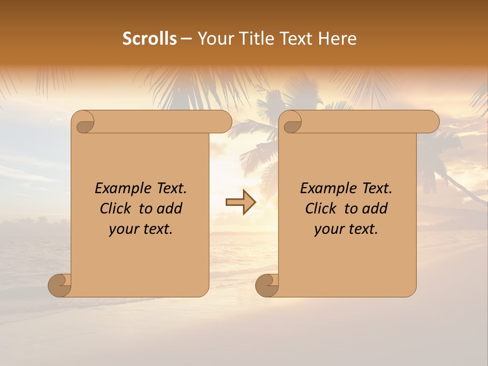 Sunlight Coconut Caribbean PowerPoint Template