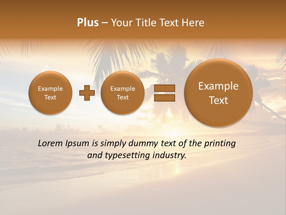 Sunlight Coconut Caribbean PowerPoint Template