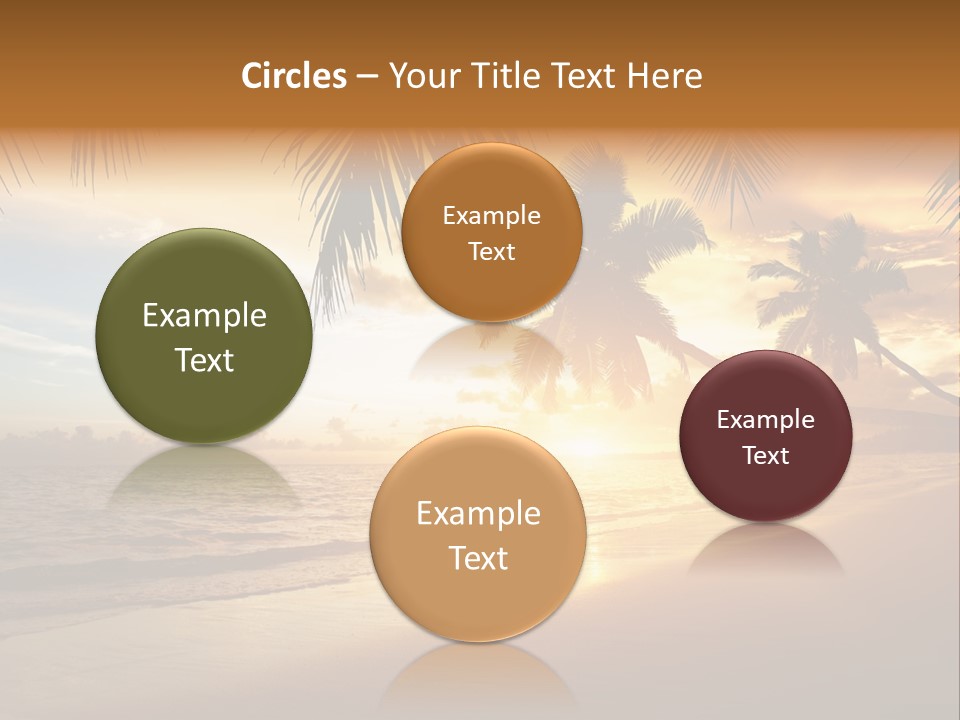 Sunlight Coconut Caribbean PowerPoint Template