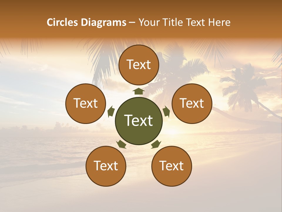 Sunlight Coconut Caribbean PowerPoint Template