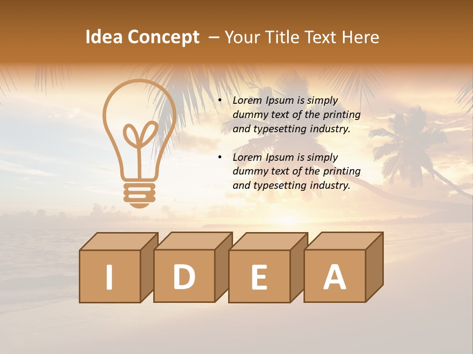 Sunlight Coconut Caribbean PowerPoint Template