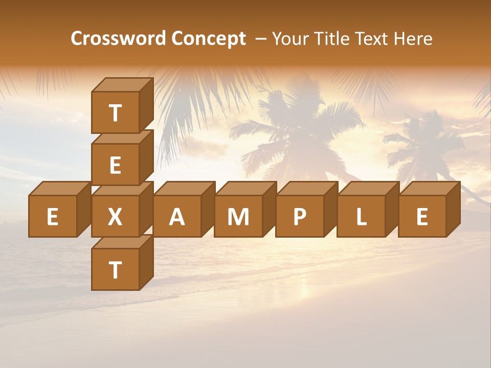 Sunlight Coconut Caribbean PowerPoint Template