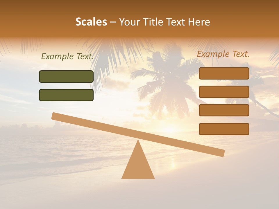 Sunlight Coconut Caribbean PowerPoint Template