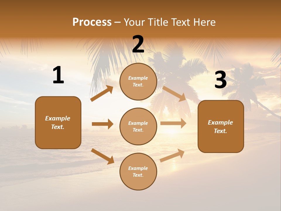 Sunlight Coconut Caribbean PowerPoint Template