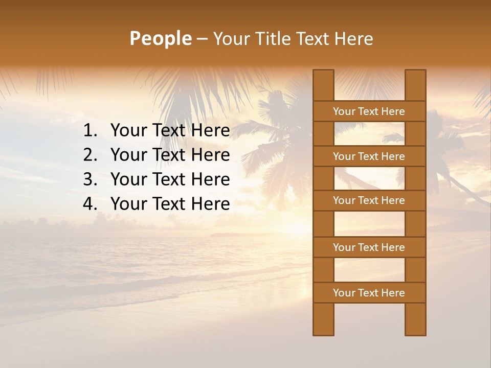 Sunlight Coconut Caribbean PowerPoint Template