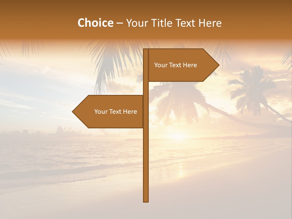 Sunlight Coconut Caribbean PowerPoint Template
