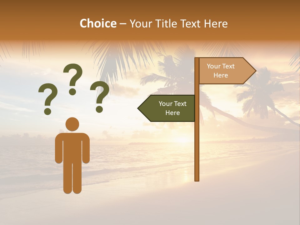 Sunlight Coconut Caribbean PowerPoint Template